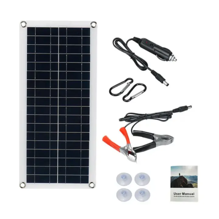 Panel Solar fotovoltaico portátil para teléfono móvil, fuente de alimentación móvil para coche, controlador fotovoltaico policristalino de carga - 1