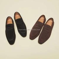 Zapatos informales de diseñador de moda de gamuza hechos a mano Oxford formales para hombre con logo Dropshipping - details 1