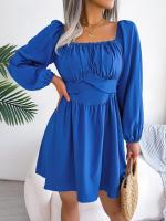 Elegante Vestido de Manga Larga con Volantes para Mujer Estilo Retro Suelto A Línea - details 16