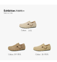 Zapatos todo incluido con plataforma de cuero, nueva versión coreana de versátiles zapatos individuales con aumento de altura interior de un pedal - details 0