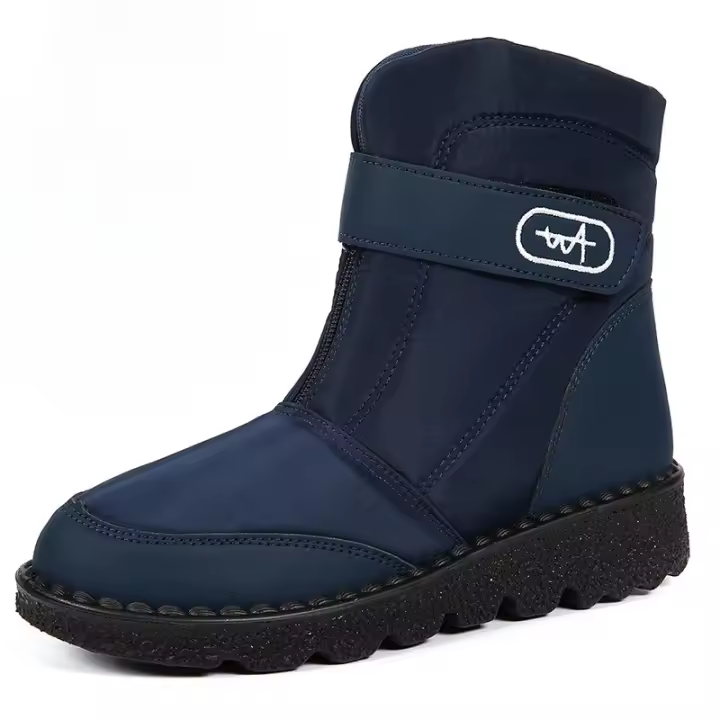 Botas de nieve de gran tamaño para mujer, zapatos cálidos de terciopelo de algodón, impermeables y antideslizantes, novedad - 1