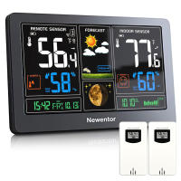 Estación de Tiempo Inalámbrica Q3 Control de Alarma de Sensor Interior y Exterior Horómetro Digital - details 0