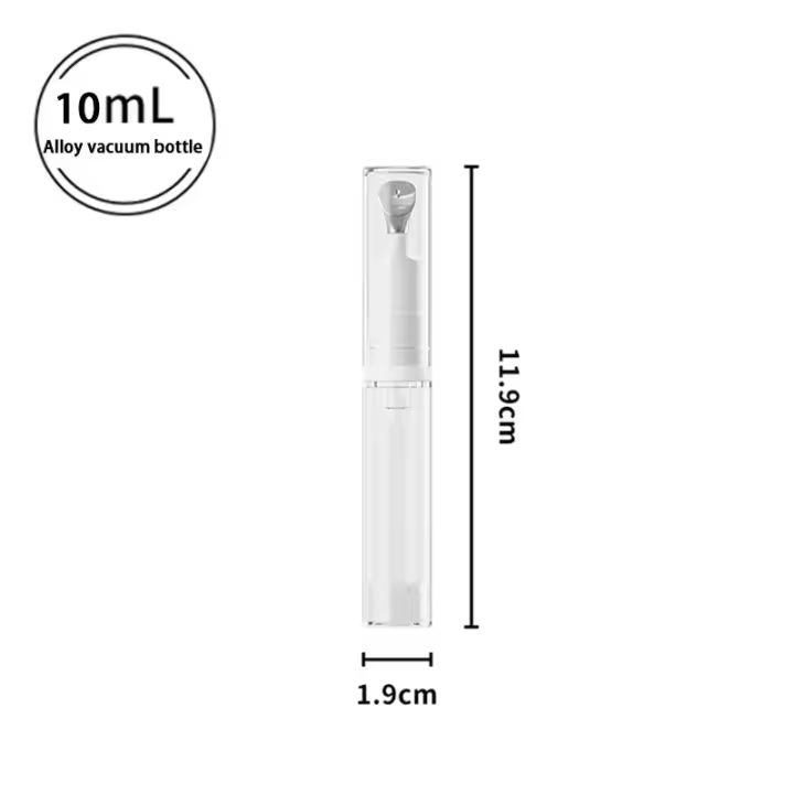 Contenedor de botella con bomba sin aire para crema de ojos, contenedor de cosméticos con cabezal de punta de Metal, rellenable, vacío, 5/10/15ml - 1