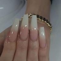 24 Piezas de uñas artificiales rojas largas Completamente cubiertas Punta de gelatina - details 4