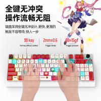 Teclado mecánico K98, eje azul, eje rojo, moldeo por inyección de dos colores con cable, periféricos de juego de teclas de sublimación térmica - details 12