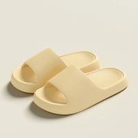Zapatillas de casa sólidas de suela gruesa: toboganes interiores antideslizantes de verano para mujer, zapatillas de baño para hombres y mujeres - details 4