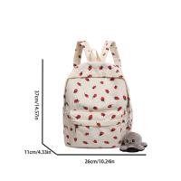Mochila De Con Estampado De Fresa Pequeña Y Fresca Para Mujer, Bolso De Escuela Secundaria, Ligero Y Simple, Novedad - details 0