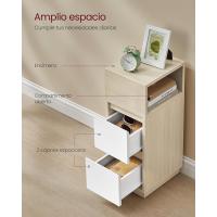 Colección Kailyn Mesa de Noche Adelgazante Juego de 2 Mesa Auxiliar con 2 Cajones y Espacio Abierto - details 31