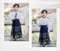 Conjunto de Falda Hanfu para Niñas Otoño 2025 Traje de Estilo Chino Antiguo para Actuaciones de Recitación Zapatos y Ropa - details 9