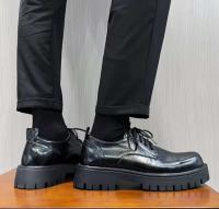 Zapatos formales informales de negocios de cuero de fibra ultrafina, cómodos, a la moda y con punta de acero para hombre - details 2