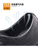 Zapatos de hombre, zapatos de cuero casuales de negocios, zapatos de traje con cordones - details 8