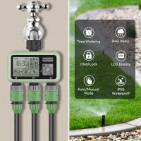 Regadera inteligente con control remoto, dispositivo automático de 3 válvulas, Digital, para jardín, flores - details 2