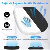 Silla de Escritorio Ergonómica con Reposacabezas Ajustable y Soporte Lumbar, Respaldo de Malla Transpirable, Reposabrazos Abatibles de 90 ° , Silla Giratoria de 360 ° - details 61