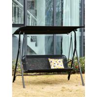 Columpio de Jardín de 2 Plazas Silla Balancín con Parasol Techo Ajustable
