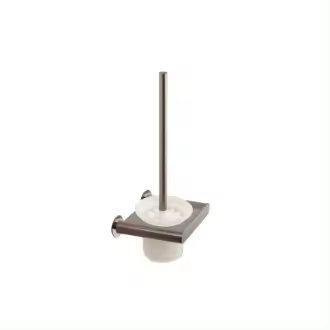 Ramon Soler Escobillero de Pared con Vaso de Cristal para Baño Inox Cepillado - 1