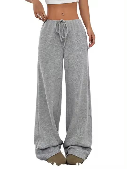 Pantalones a rayas para mujer, cintura elástica, talla única, novedad de otoño - 1