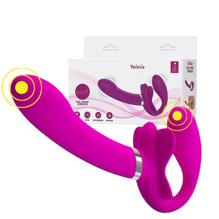 Leten Vibrador de Correa Sin Correa 12 Velocidades, Doble Penetración, Juguetes para Adultos Lesbianos - 1