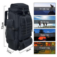 Mochila de senderismo de 80L, bolsa impermeable al aire libre, estilo táctico militar, multifuncional para acampar y montar - details 14
