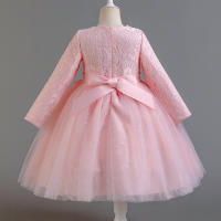 Vestido de actuación de Piano para niña, vestido de princesa de cumpleaños con flores para niña, tul hinchado de alta gama, pasarela - details 2