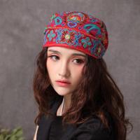 Bandanas de flores bordadas a la moda, turbante de estilo étnico mexicano, gorros Vintage transpirables para cubrir el cabello para mujer - details 8
