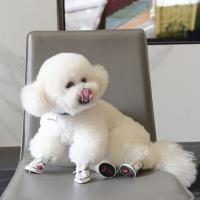 4 Uds. Preciosos zapatos de lona resistentes al desgaste para perros, botas vaqueras antideslizantes a la moda para mascotas, calzado transpirable, zapatillas deportivas para cachorros al aire libre - details 6