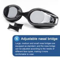 Gafas de Natación Profesionales para Miopía Anti- Niebla UV para Hombres y Mujeres Material de Silicona Deportes Acuáticos - details 8