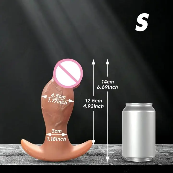 Leten Super Grande Pulga de Piel Silicona Masajeador Prostatas Estupido Sexy para Adultos - 1