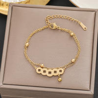 Pulsera de Moda de Titanio Dorado de 18k Regalo de Cumpleaños Perfecto para Mujeres No se Desvanece - details 5