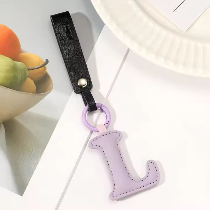 Organizador de llaves de PU con 26 letras, llavero con hebilla de cintura, alfabeto de negocios, hebilla para llave de coche, bolsa, llavero, llavero de negocios - 1