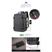 Mochila de viaje USB 40LExpandable, bolsas de transporte aprobadas por vuelo para aviones, mochila duradera resistente al agua de 17 pulgadas para hombres - details 7
