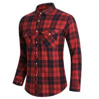 Camisa de Manga Larga con Estampado Geométrico a Rayas Estilo Casual para Hombres - details 3