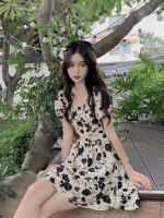 Sentido del diseño: vestido de princesa con espalda de condensación de mariposa, nueva colección de verano para mujer, ceñido y adelgazante en la cintura, floral - details 4