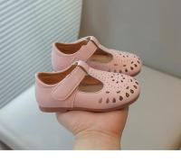Zapatos informales para niñas, calzado de cuero suave con recortes calados de princesa, con correa en T, para primavera y verano, 2025 - details 6