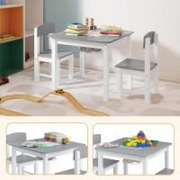 Construcción y Bolso Almacenamiento, Infantil con Tablero Reversible, Blanco+Gris - details 2