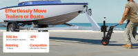 SucceBuy Dolly para remolque de barco: remolque de acero al carbono con longitud ajustable, neumáticos y soporte antideslizante para kayak, lancha y barco de pesca - details 0