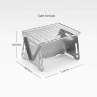 Parrilla de camping desmontable con bolsa de iluminación, estufa tipo caja plegable, mini estufa de cocina de acero inoxidable para senderismo al aire libre - details 6