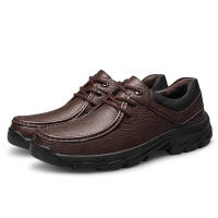 Abnkarwin Zapatos Casuales para Hombres de Cuero Genuino Tamaño Grande para Primavera y Otoño en Negro y Marrón Anti-Deslizante para Exteriores Material de Punta de Cuero Natural - details 10