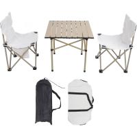 Mesa de campamento, conjunto de equipo, mesa cuadrada de aluminio plegable con rodillo para huevos, para caminar al aire libre y acampar al aire libre. - details 5
