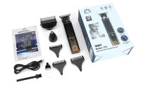 Cortapelos para hombres con cuchilla en T, afeitadora eléctrica, afeitadora, juego de recortador de pelo de nariz, recortador de barba, kit de aseo 3 en 1 para nariz, oreja, cuerpo, cara, bigote, regalos para padre para él - details 2