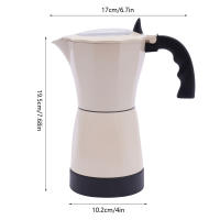 Cafetera mocha coffee maker Material Acrílico con base, adecuada para 6 tazas de café expreso italiano, olla Mocha de 300 ml - details 0