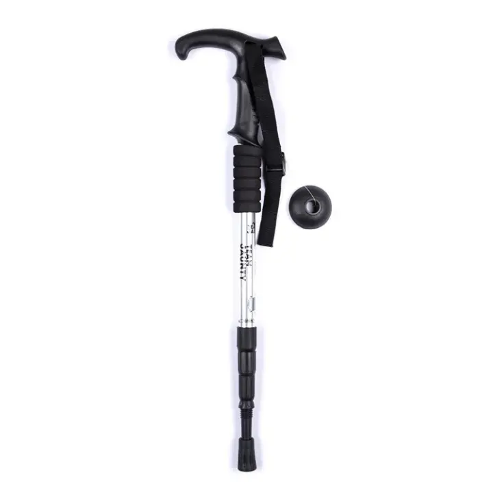 Bastón de Trekking delicado clásico, de 4 secciones bastón telescópico, muleta para senderismo al aire libre, gran oferta - 1