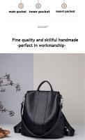 Mochila antirrobo con cremallera para mujer, bolso de mano de hombro de moda con correa extraíble para el trabajo - details 7