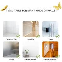 Pegatina de pared creativa de mariposa luminosa 3D, 12 piezas, arte moderno, decoraciones para el hogar, regalo DIY - details 7