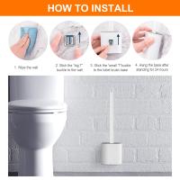 Escobillas de baño y Portaescobillas de Inodoro, Cepillo y Soporte para WC, Silicona, eficiencia profesional, limpieza profunda - details 3