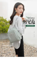 Mochilas de color verde Mochila pequeña para niña Bolsas casuales lindas y elegantes para mujer Diseño de moda Bolsas de libros ligeras fáciles de llevar con decoraciones colgantes - details 0