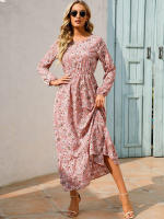 Vestido largo playero de verano para mujer, casual, elegante, de manga larga y corte en A. - details 3