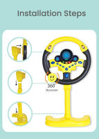 Volante de simulación eléctrica para niños, juguete educativo con luz y sonido, copiloto, coche para niños, juguete Vocal - details 2