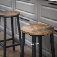 Juego de 2, Sillas de Bar, Sillas de Cocina con Estructura de Metal, Fácil Montaje, para Cocina, - details 3