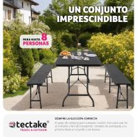 Juego de Mesa Plegable de Acero Set de Mesa de Camping con 2 Sillas Mesa de Jardín al Aire Libre - details 16