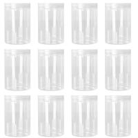 Frascos de plástico transparente para cocina, caja de almacenamiento para embalaje de galletas, granos de café, nueces, tanque de sellado de aperitivos, contenedor de alimentos, 12 piezas, 500ml - details 0